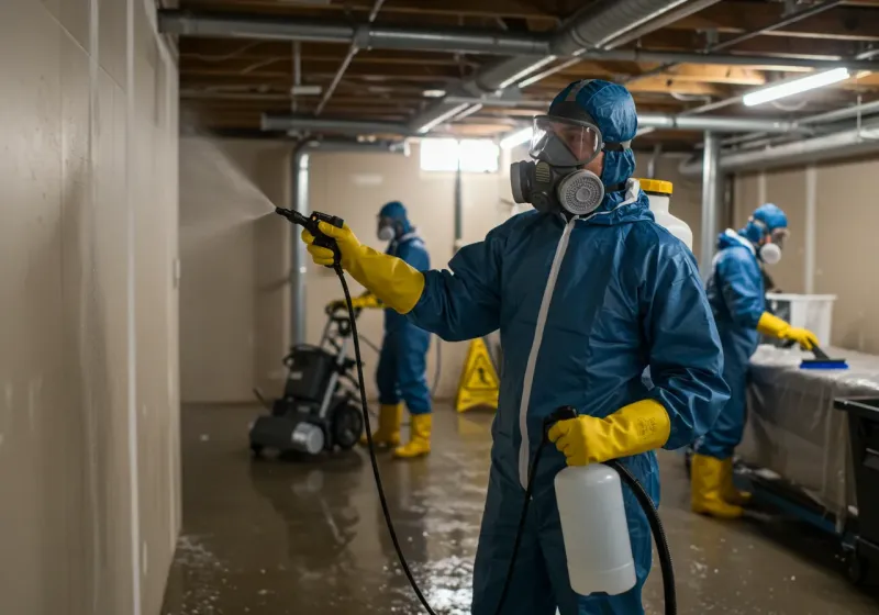 Basement Sanitization and Antimicrobial Treatment process in Reynolds, GA
